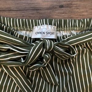 Green pinstripe pants